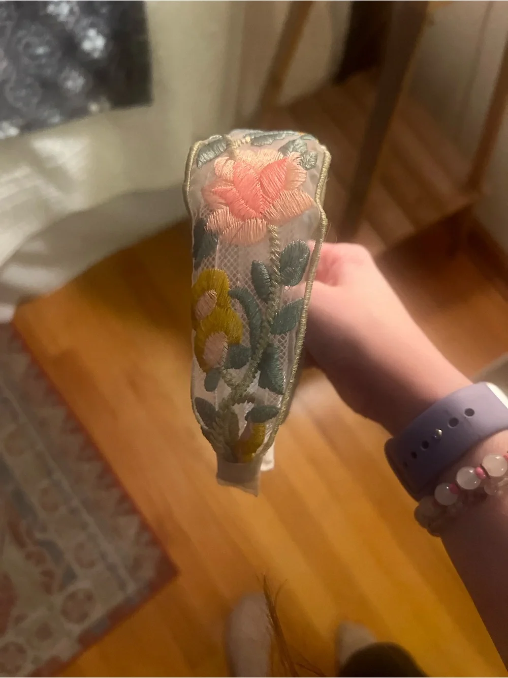 Embroidered Floral Headband